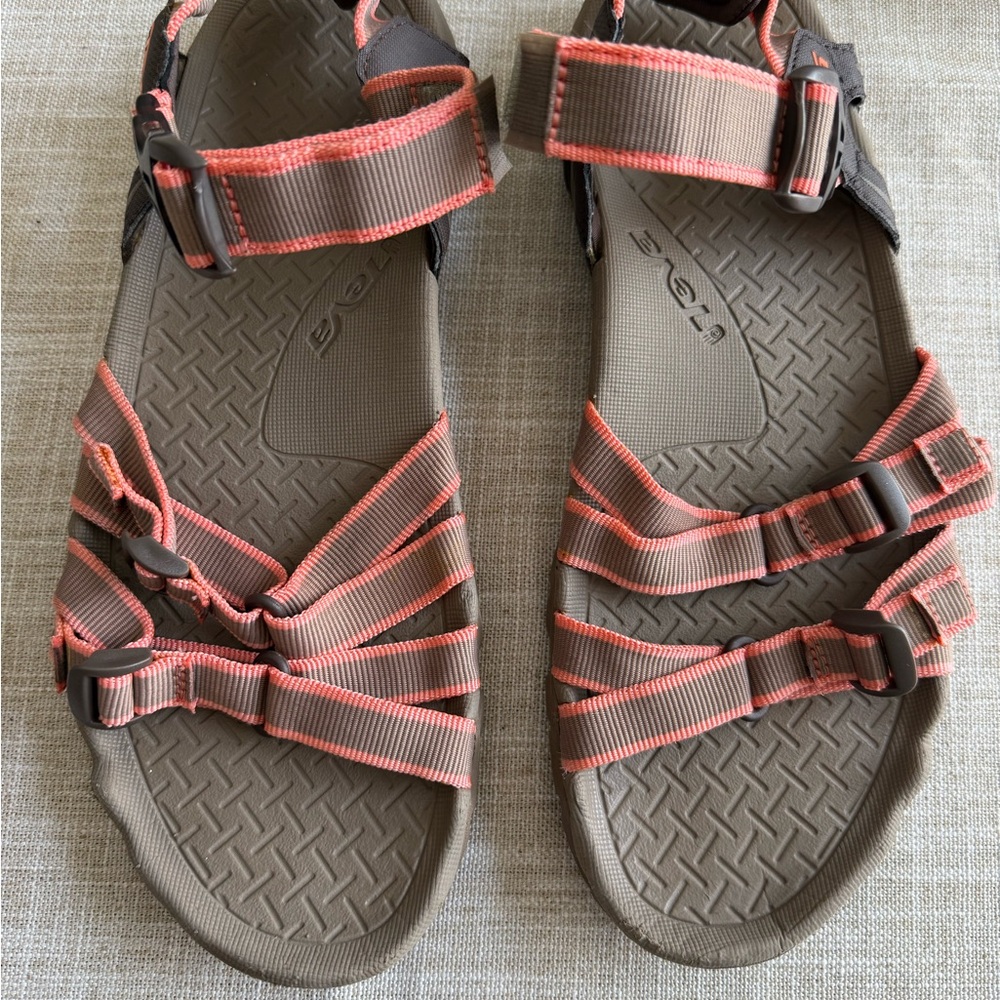 Teva Women's Hiking/Water Sandals - Brown and Coral